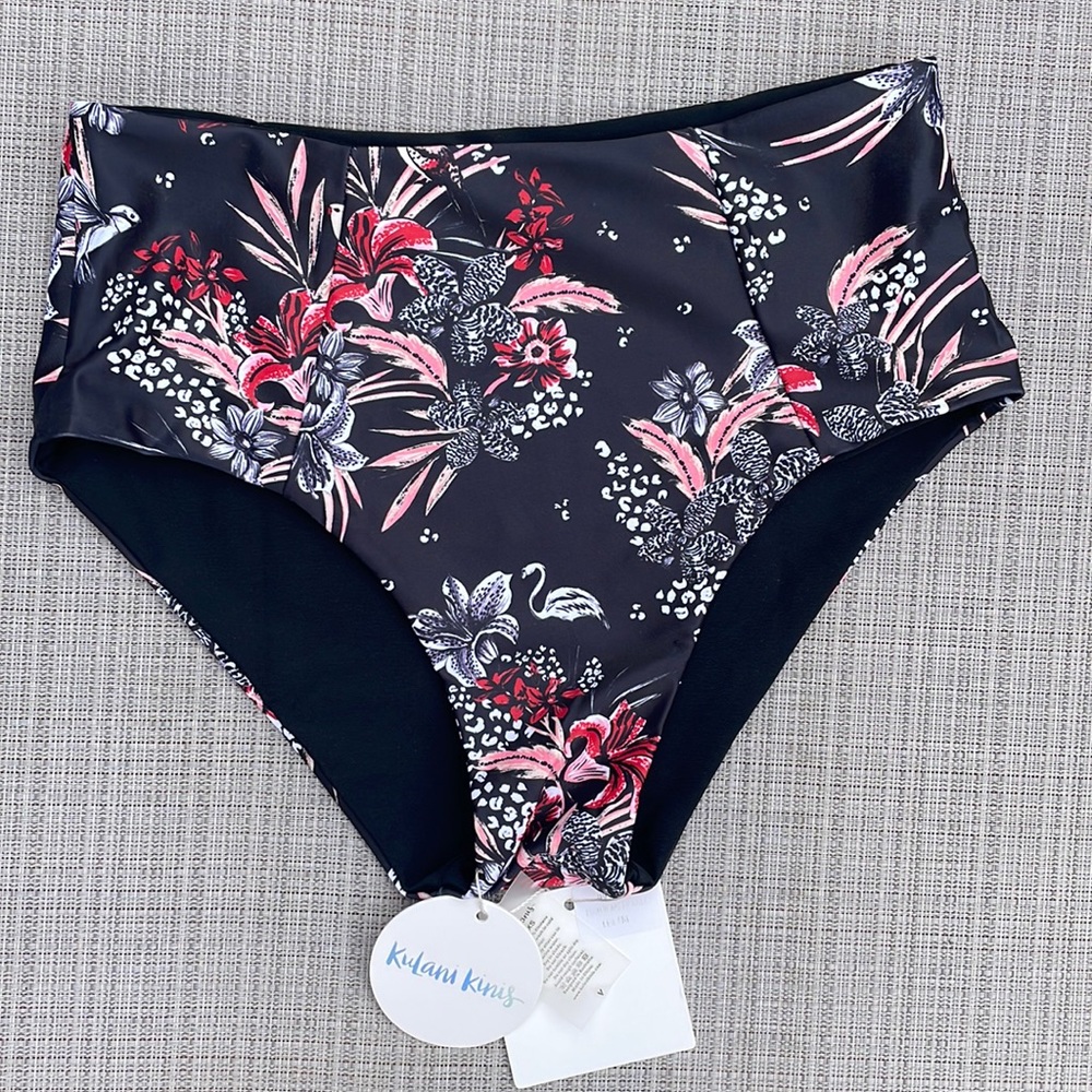 NEW Kulani kinis high waist panel bikini bottom, size XS.